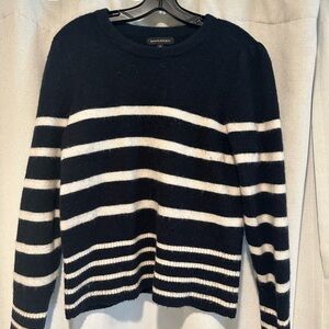 Banana Republic Navy and White Striped Sweater